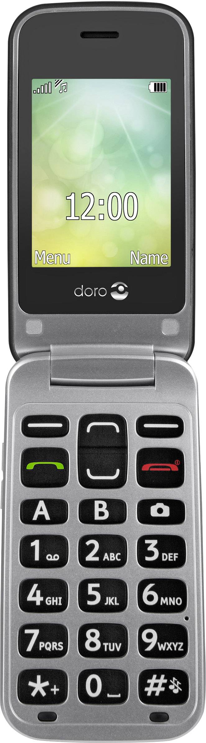 doro 2424 Téléphone portable à clapet pour séniors Touche SOS graphite