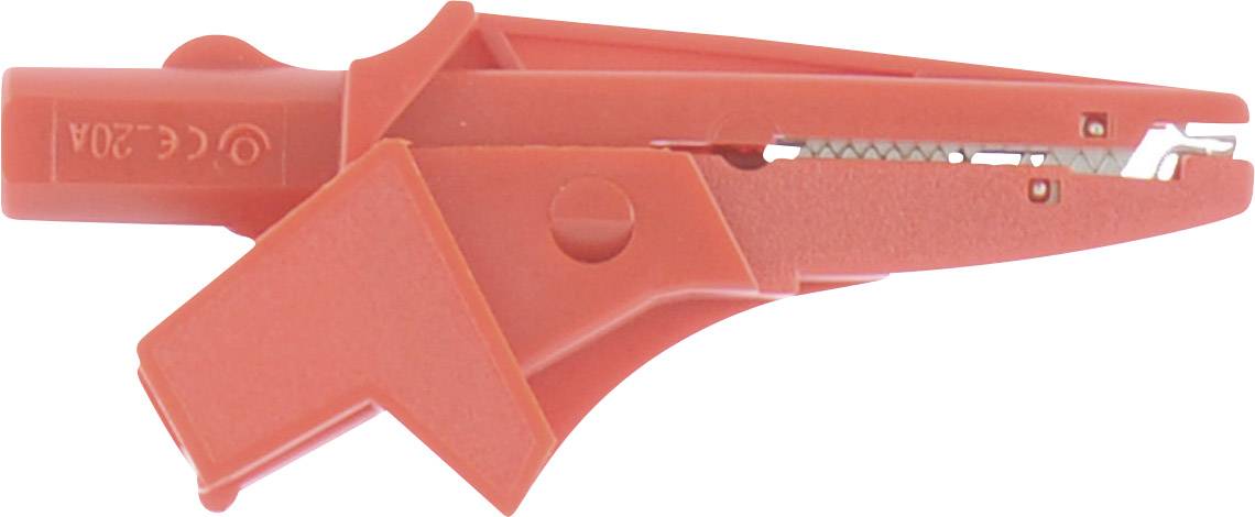 Outil de dénudage rouge avec lame tranchante, utilisé pour retirer l'isolation des câbles lors de travaux électriques.