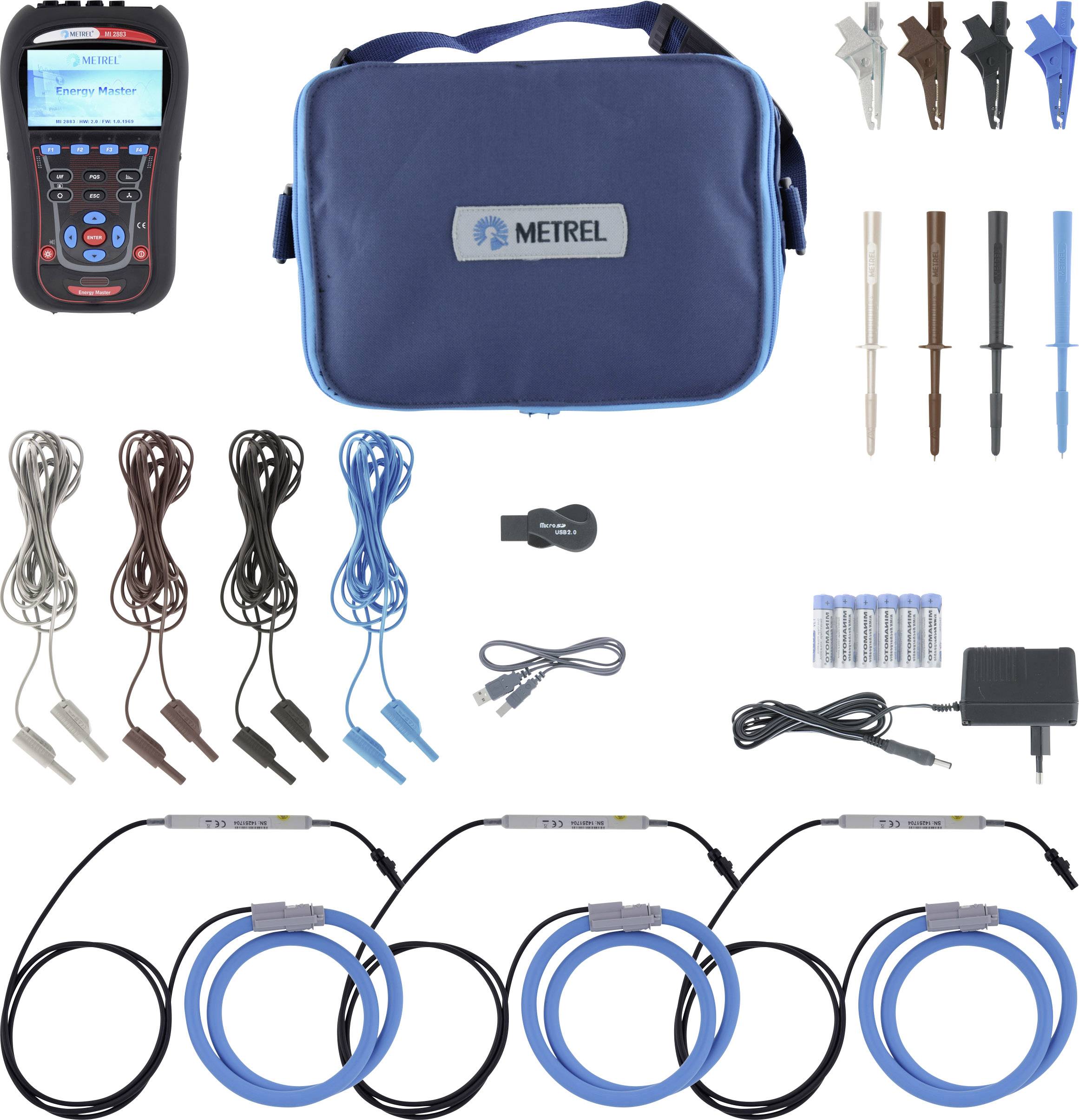 Metrel MI 2883 ST Analyseur de réseau étalonné (ISO) triphasé avec fonction enregistreur