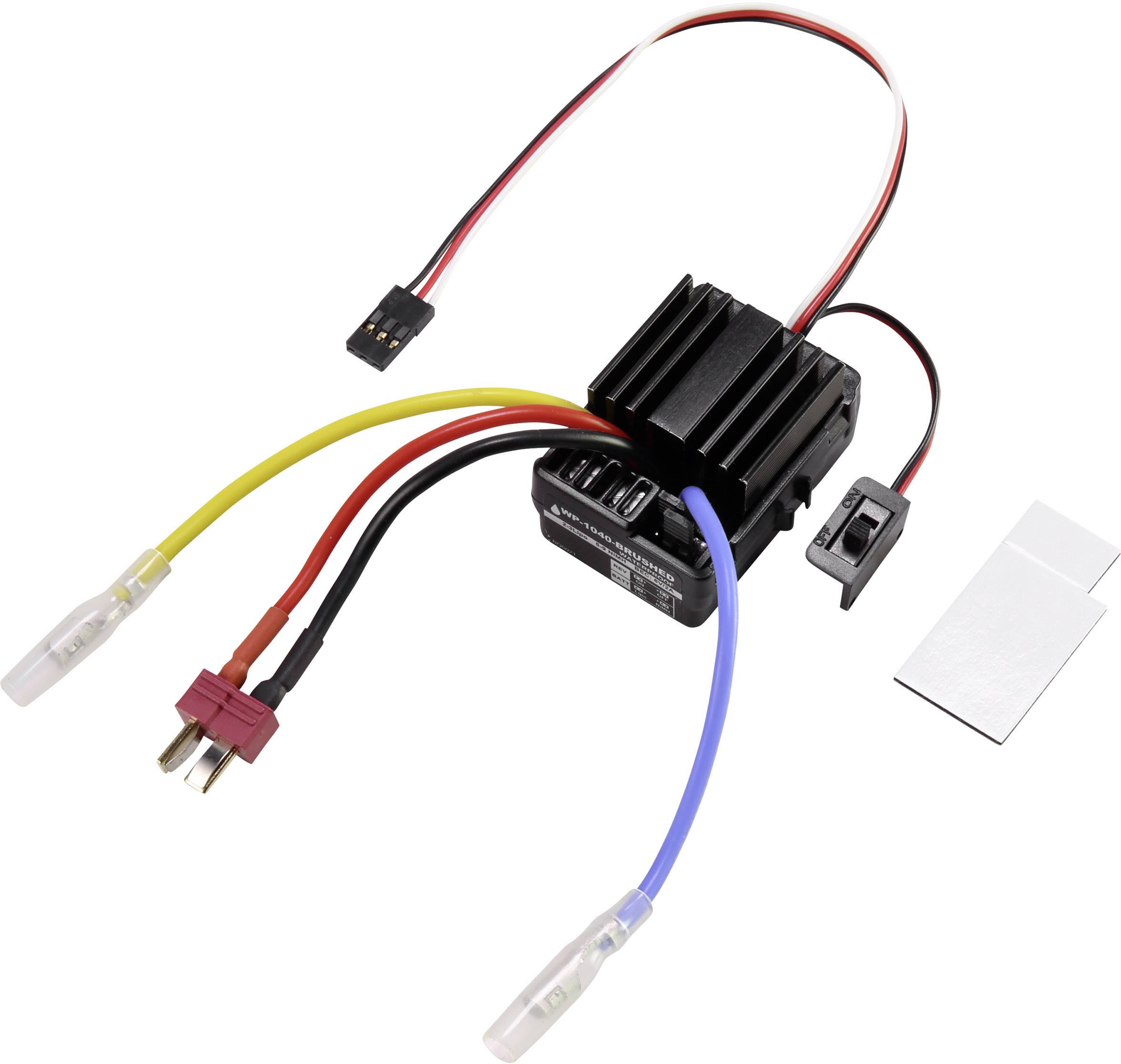 Reely 40A Régulateur de vitesse brushed de voiture Charge admissible (max.): 180 A Limite moteur (nombre de tours): 12