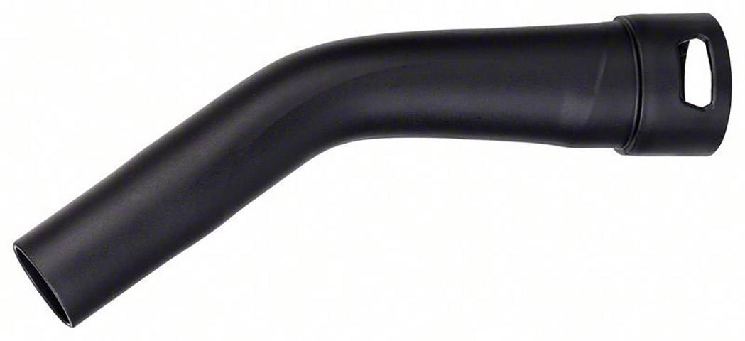 Tuyau d'aspirateur noir et incurvé avec une extrémité ovale, adapté pour se connecter à divers modèles d'aspirateurs.
