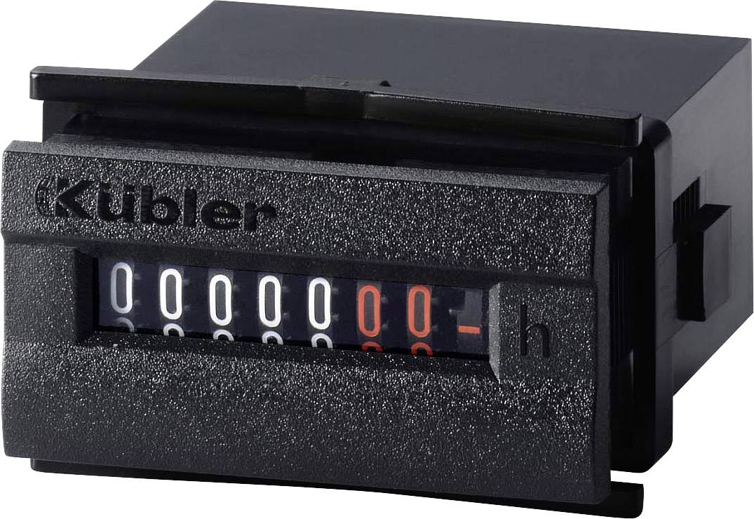 Kübler Group 3.245.201.075 H37 Compteur d'heures de fonctionnement / compteur horaire avec dimensions DIN, 48x24, 187-264VAC/50Hz