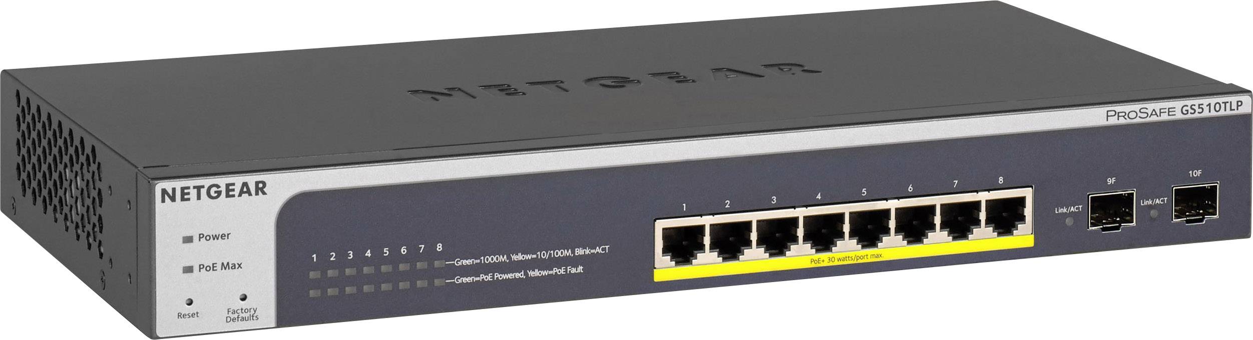 NETGEAR GS510TLP-100EUS Switch réseau 8 ports fonction PoE