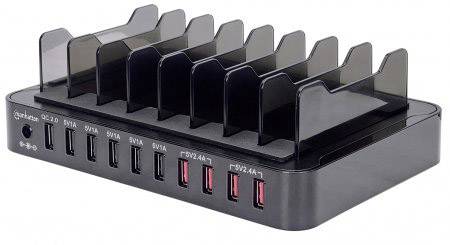Station de charge USB Manhattan 180009 Courant de sortie (max.) 17000 mA 10 x USB