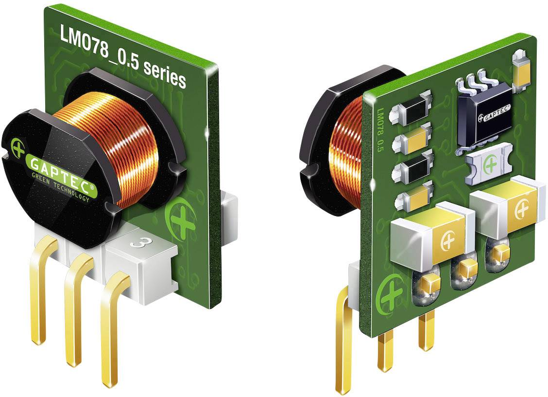 Convertisseur CC/CC pour circuits imprimés Gaptec LMO78_03-0.5 10070364 24 V/DC 3.3 V/DC 500 mA 1.65 W Nbr. de sorties: 1 x