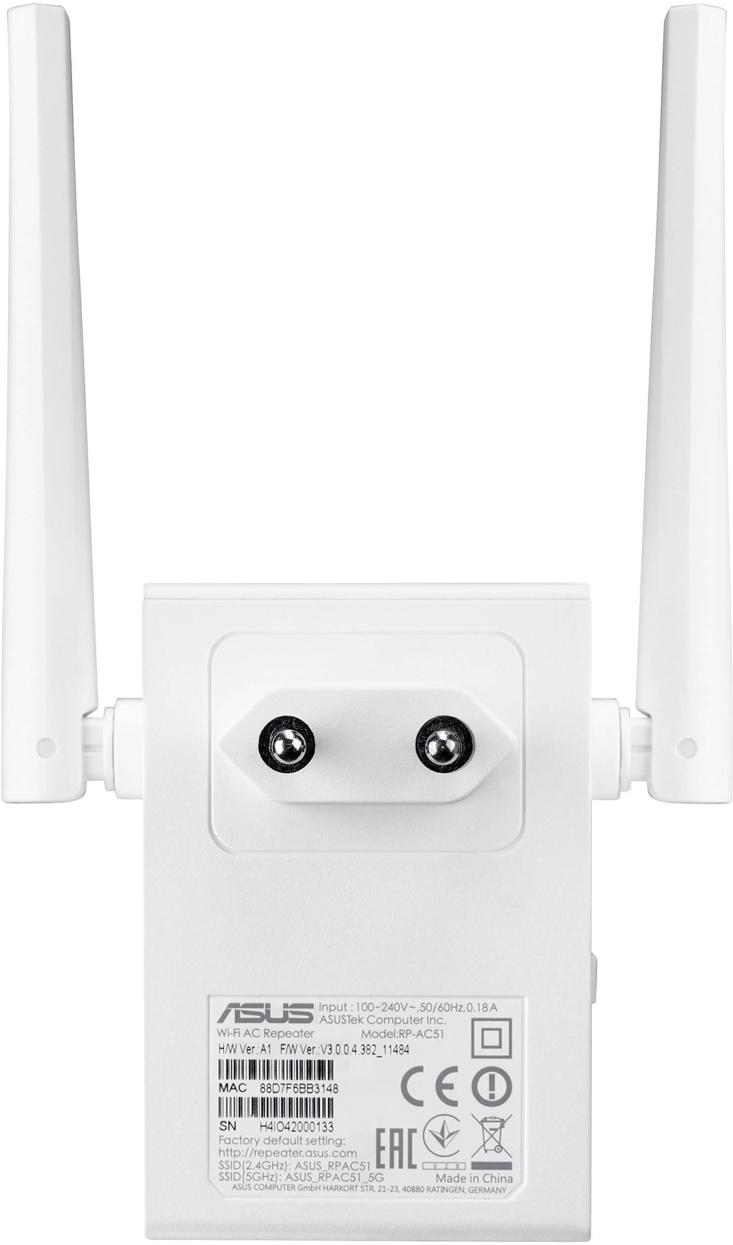 Asus RP-AC51 Répéteur Wi-Fi 750 MBit/s 2.4 GHz, 5 GHz