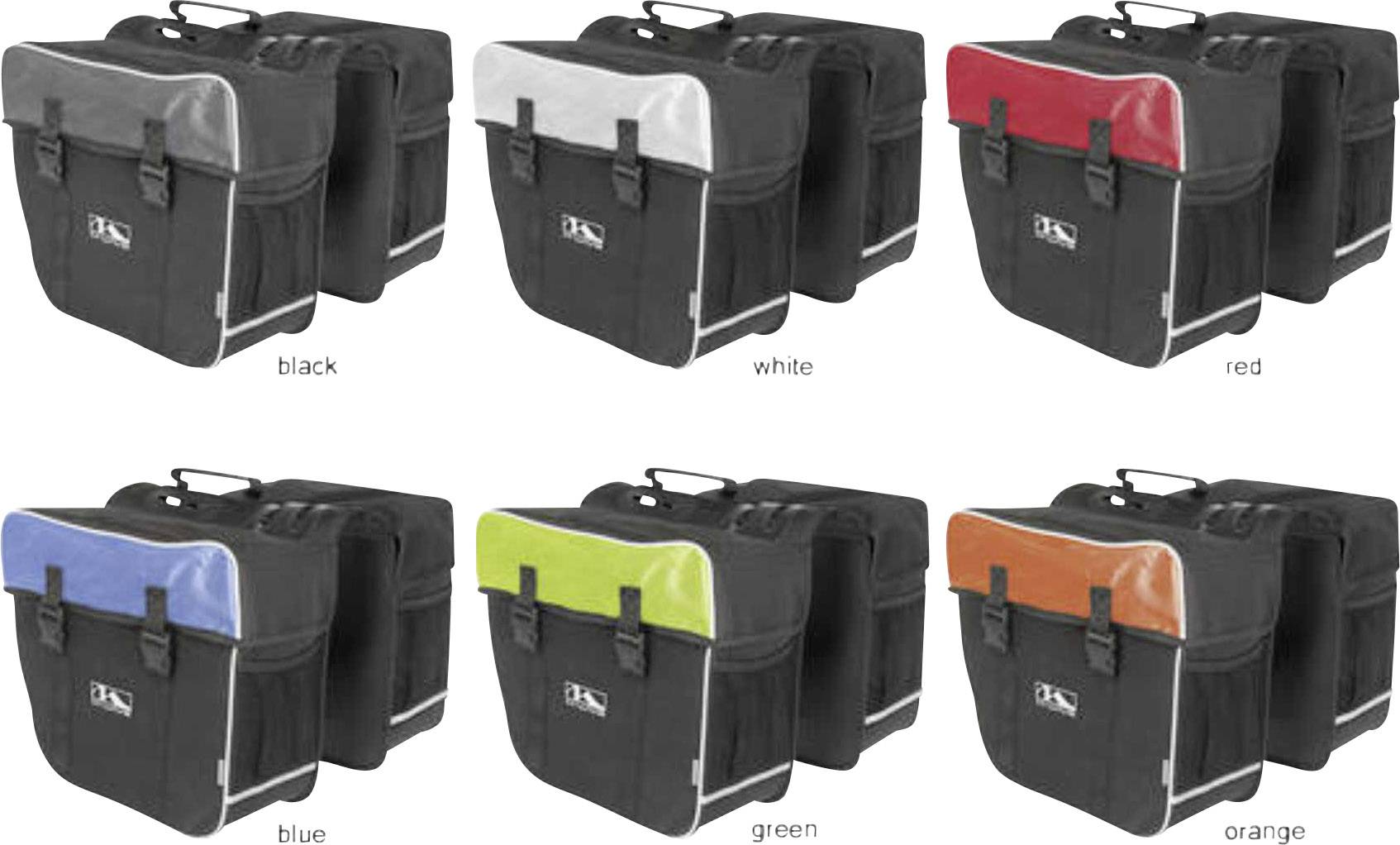 M-Wave Amsterdam Double Sacoche pour porte-bagage noir, gris