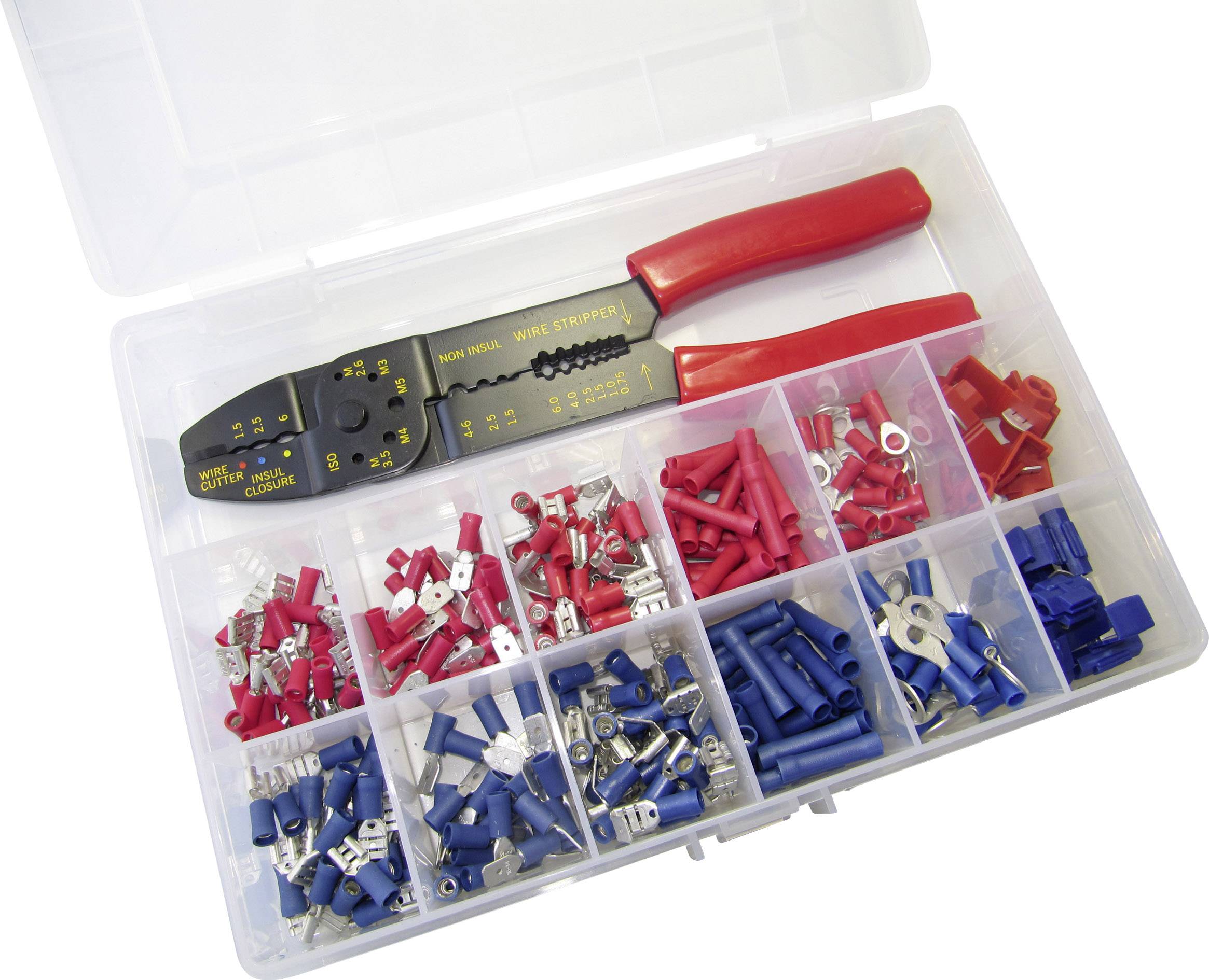 WKK 60349 Assortiment de cosses à sertir 0.50 mm² 2.50 mm² rouge, bleu 1 set