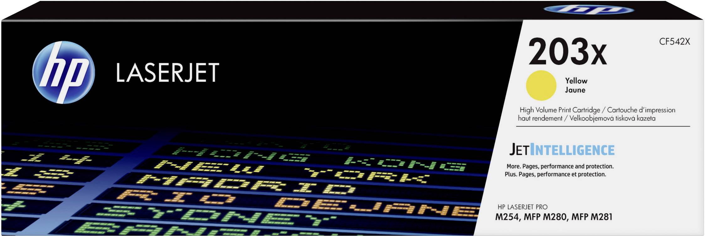 HP Toner 203X d'origine jaune 2500 pages CF542X
