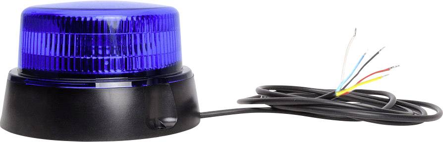 WAS Gyrophare W126 Double Flash 867.4DSYNC 12 V, 24 V via réseau de bord montage par vissage bleu