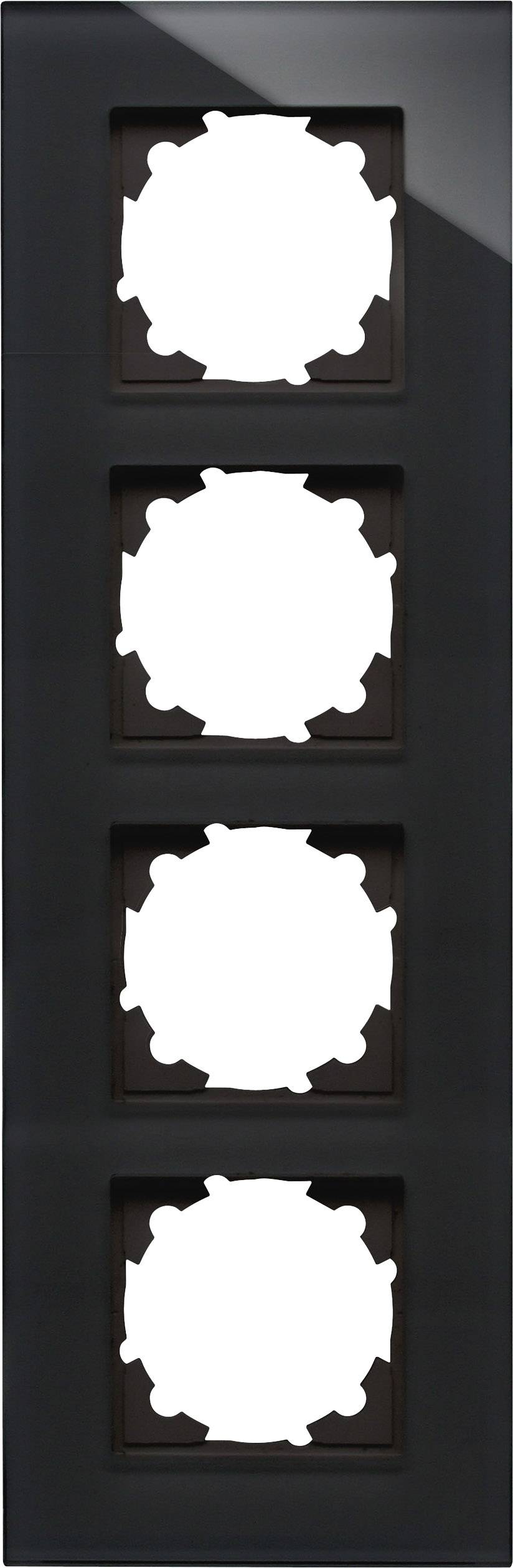 Kopp x4 Cadre Cache HK 07, ATHENIS anthracite (brillant) 406605001 1 pc(s)