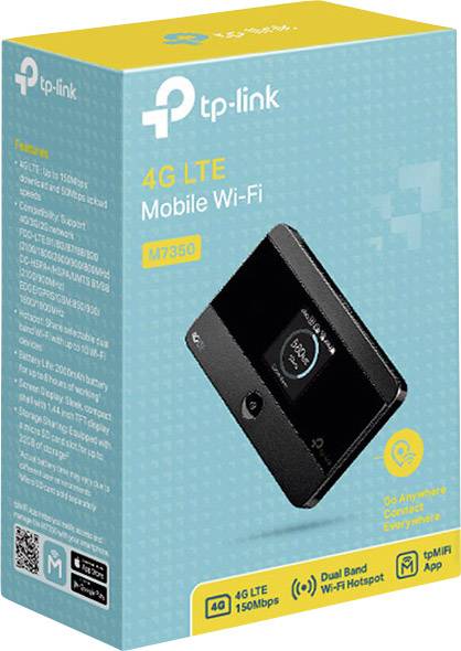 TP-LINK M7350 Point d'accès Wi-Fi 4G mobile jusqu'à 10 appareils 150 MBit/s noir