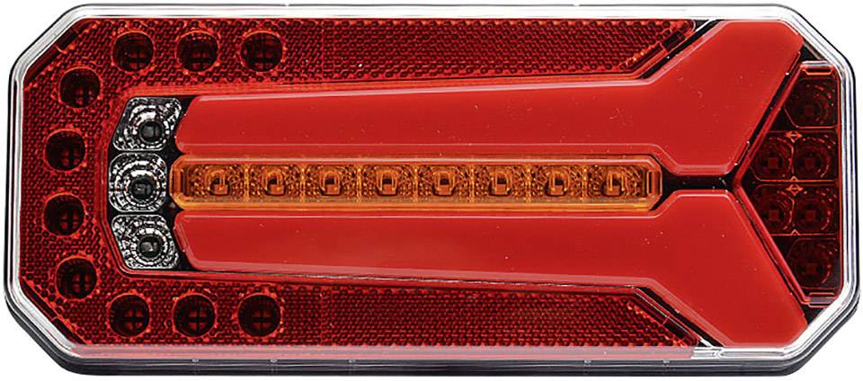 Feu de recul pour remorque ,utilisable à gauche ou à droite, multicolore WAS 1125 DD L/P verre transparent extrêmités de câble