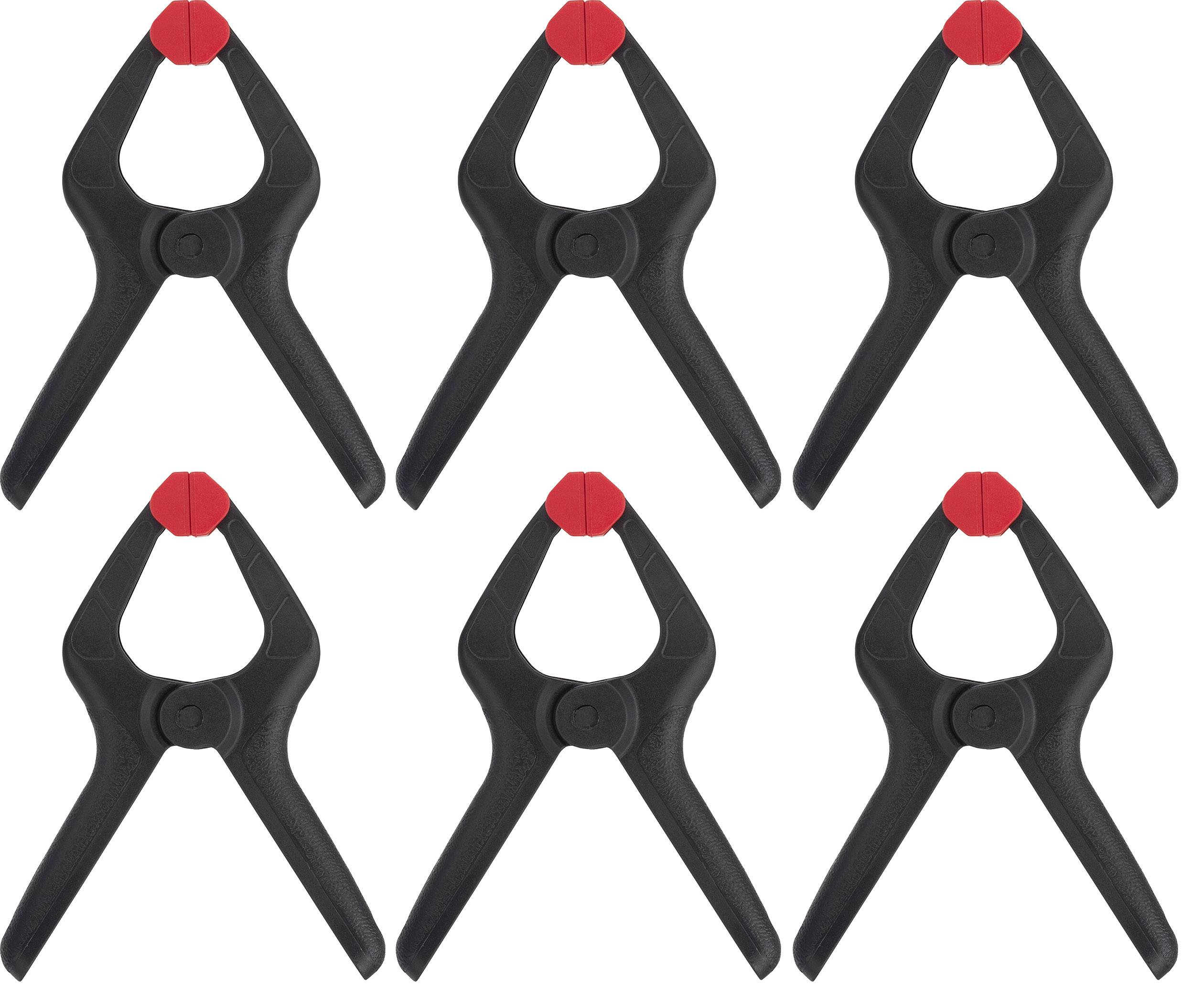 Lot de 6 serre-joint Toolcraft 35 mm 3 kg TOOLCRAFT 1611469 Envergure max.:35 mm Longueur: 85 mm Mesures d'empattement:35 mm