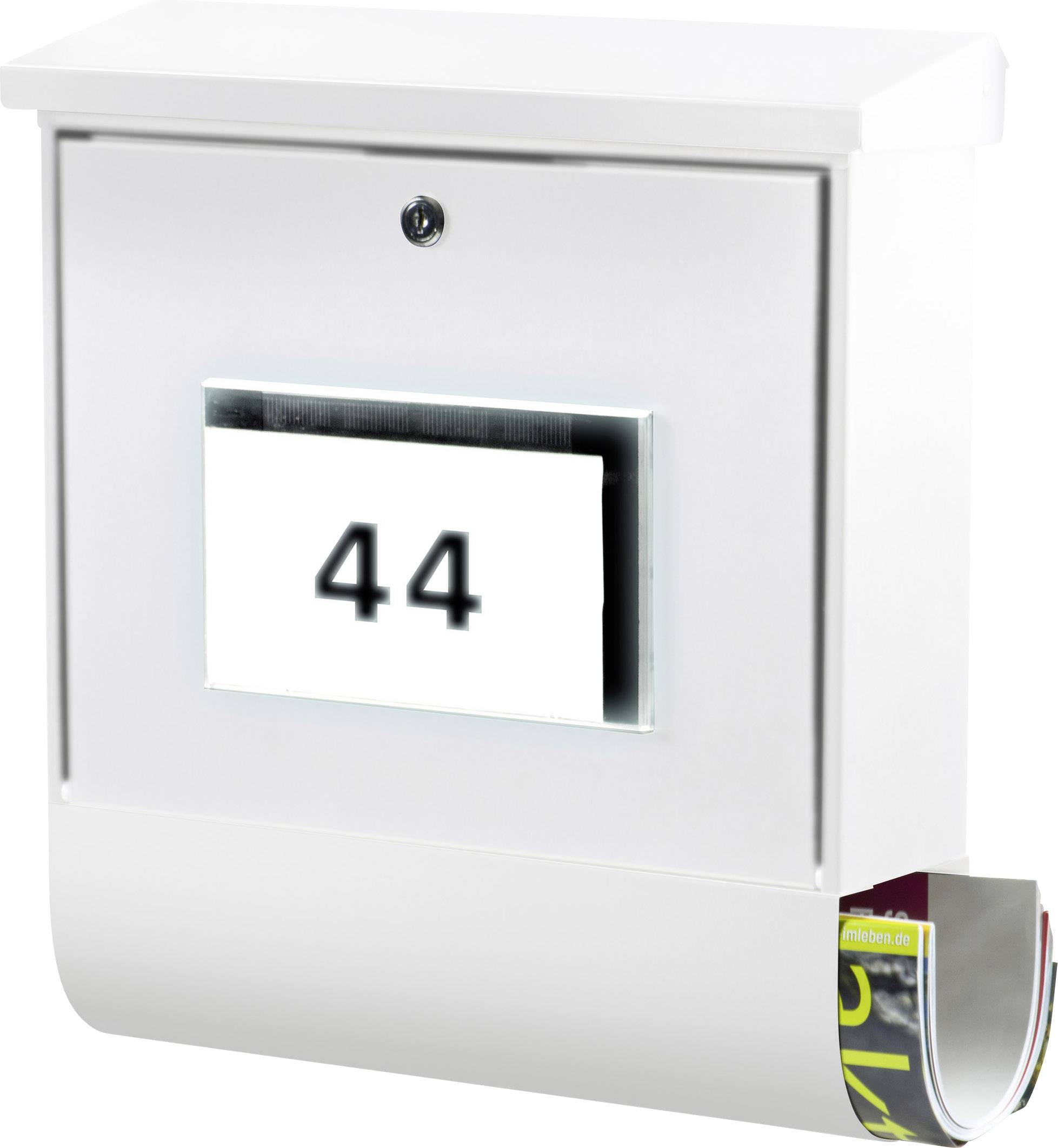 Burg Wächter 4400W Malaga 4400 W Boîte aux lettres Tôle d'acier blanc avec serrure à clé