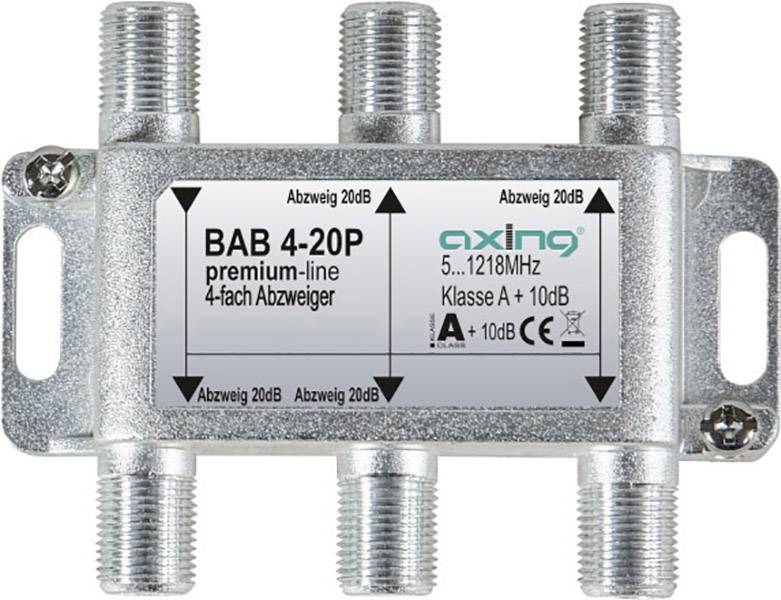 Axing BAB 4-20P Dérivateur TV câble 4 voies 5 - 1218 MHz