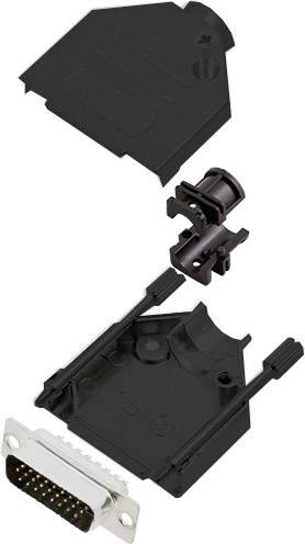 SUB-D mâle mâle, droit 26 pôles encitech DTZK15-BK-HDP26-K 6355-0102-02 180 ° fût à souder 1 pc(s)
