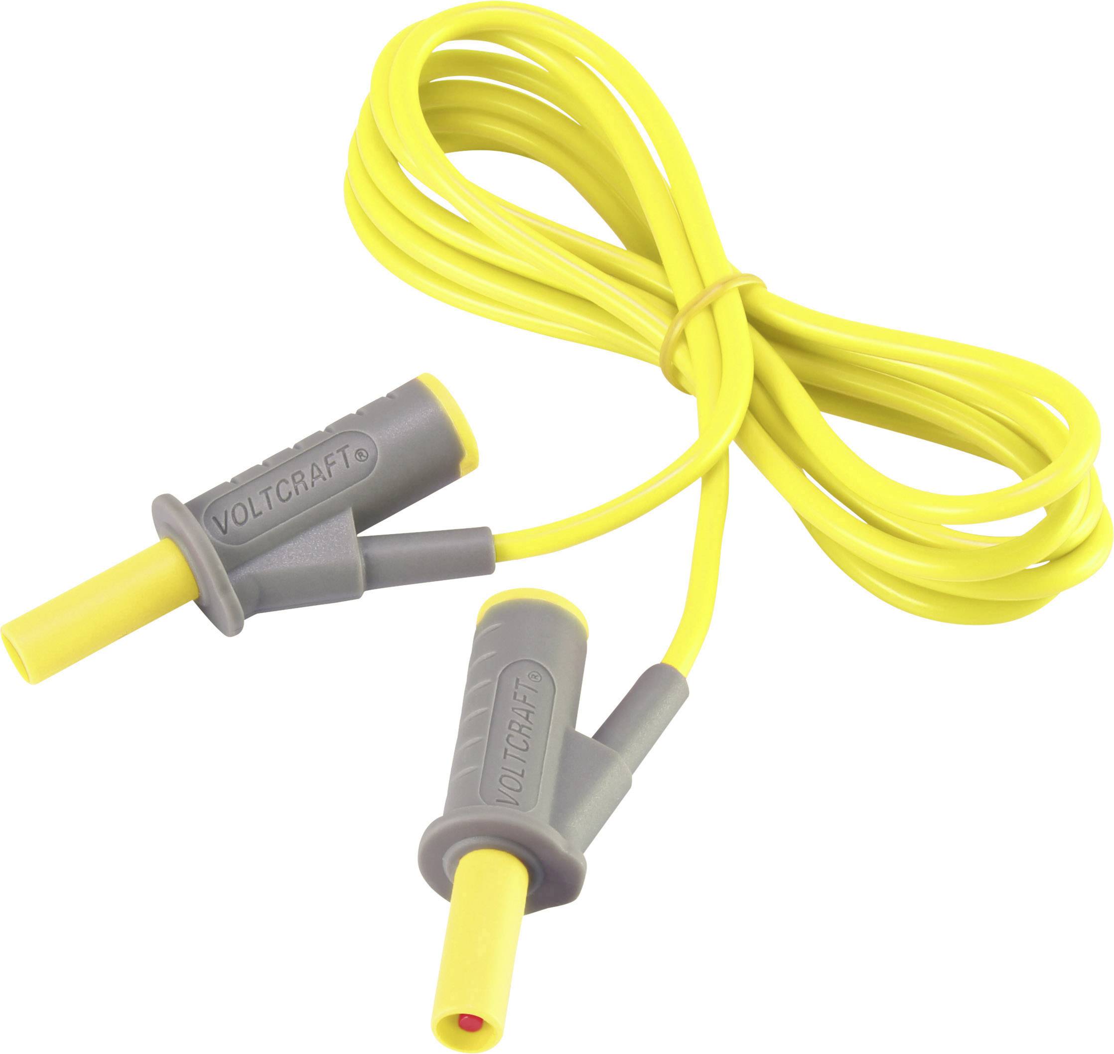 Cordon de mesure de sécurité[Banane mâle 4 mm -Banane mâle 4 mm ] Ultra flexibles 1.50 m;jaune;MSB-501 10 A