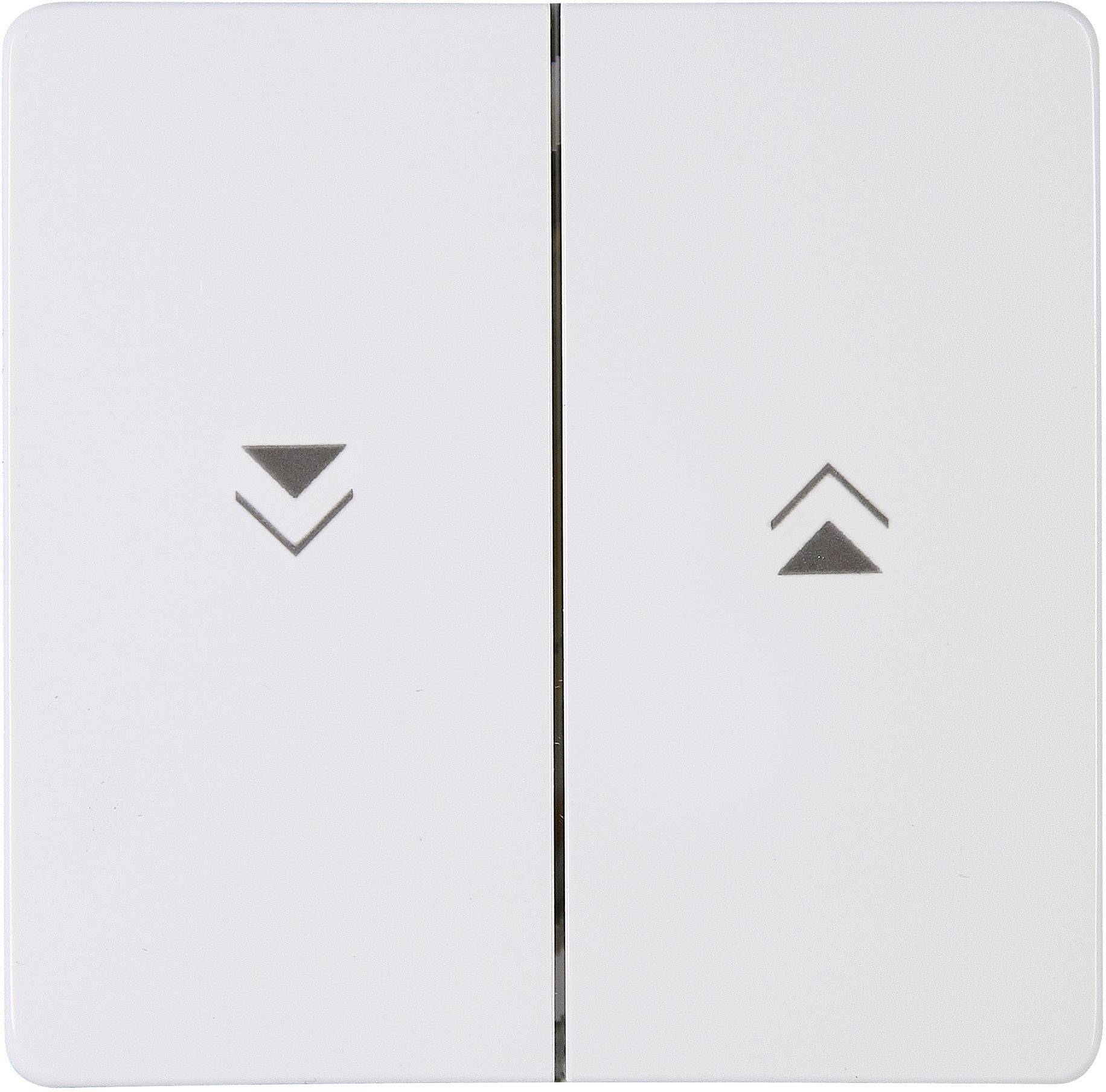 Kopp Cache Interrupteur pour stores, Bouton-poussoir pour stores HK05 blanc arctique 334488000