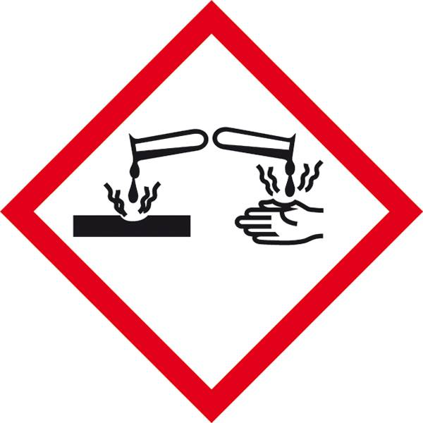 SafetyMarking 21.B1022 Pictogramme de danger SGH 05 Effet corrosif Film autocollant (l x H) 100 mm x 100 mm 1 pc(s)