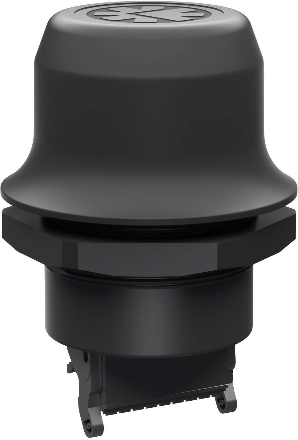 Bouton-capteur cylindrique noir à surface lisse, utilisé dans des applications électroniques pour le contrôle de fonctions.