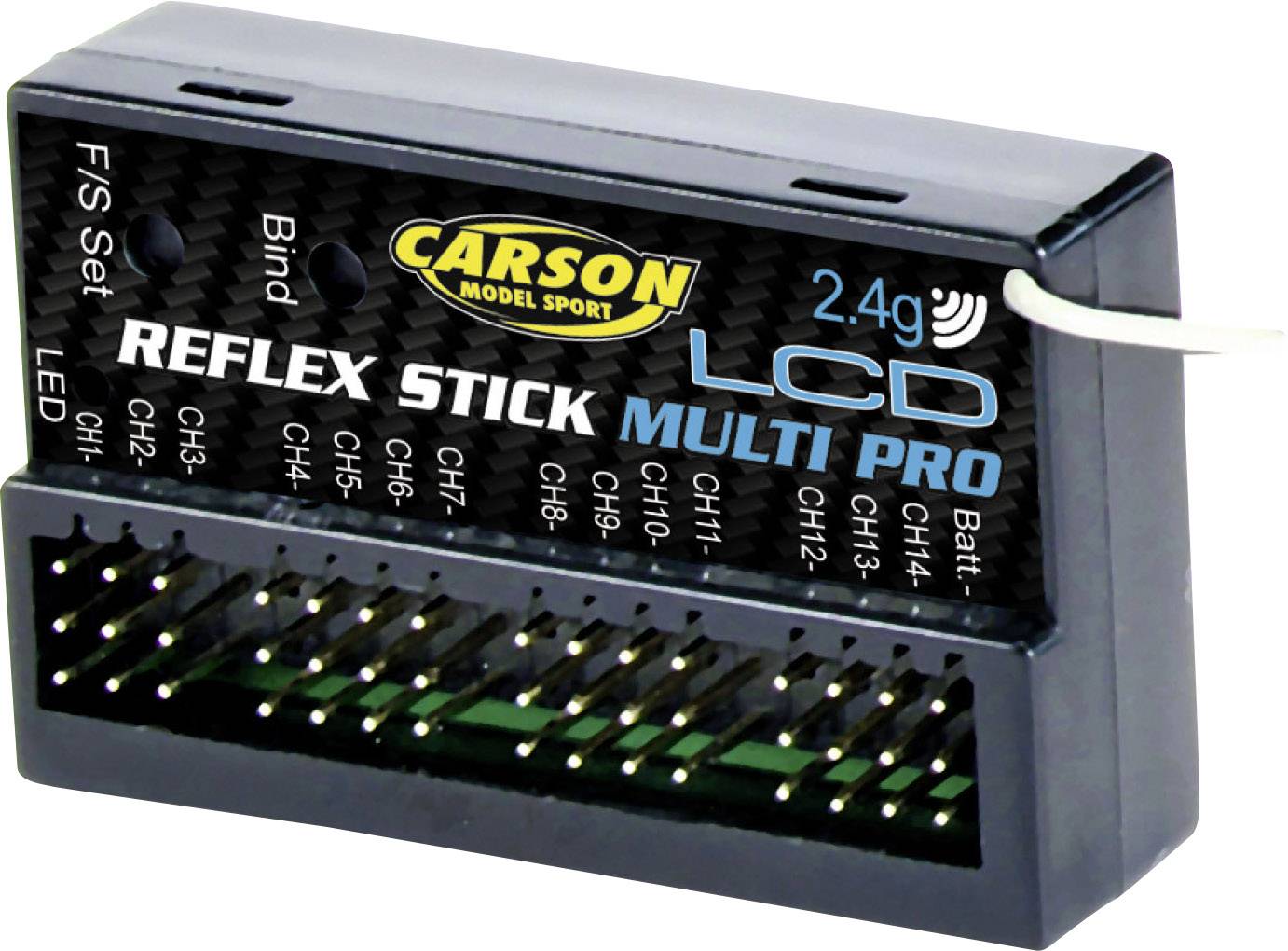Carson Modellsport Reflex Stick Multi Pro LCD Récepteur 14 canaux 2,4 GHz