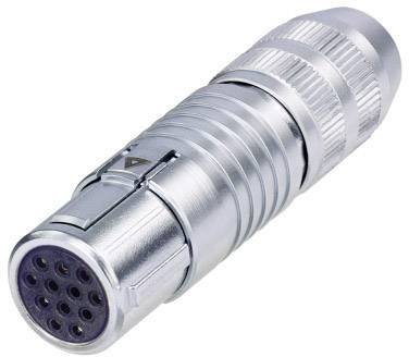 Neutrik MSCF12 Cosse cylindrique mâle femelle, droit Nombre total de pôles: 12 Série (connecteur rond): miniCON 1 pc(s)