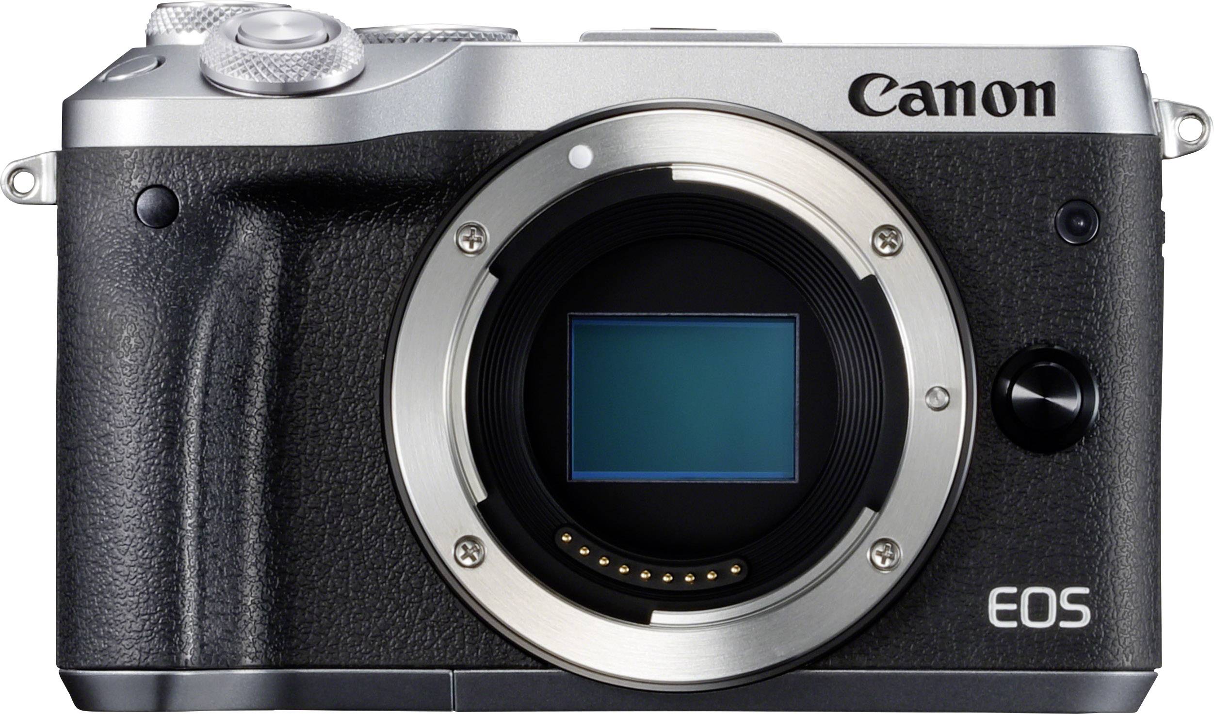 Appareil photo hybride Canon EOS M6 1725C002AA boîtier 24.2 Mill. pixel argent 1 pc(s)