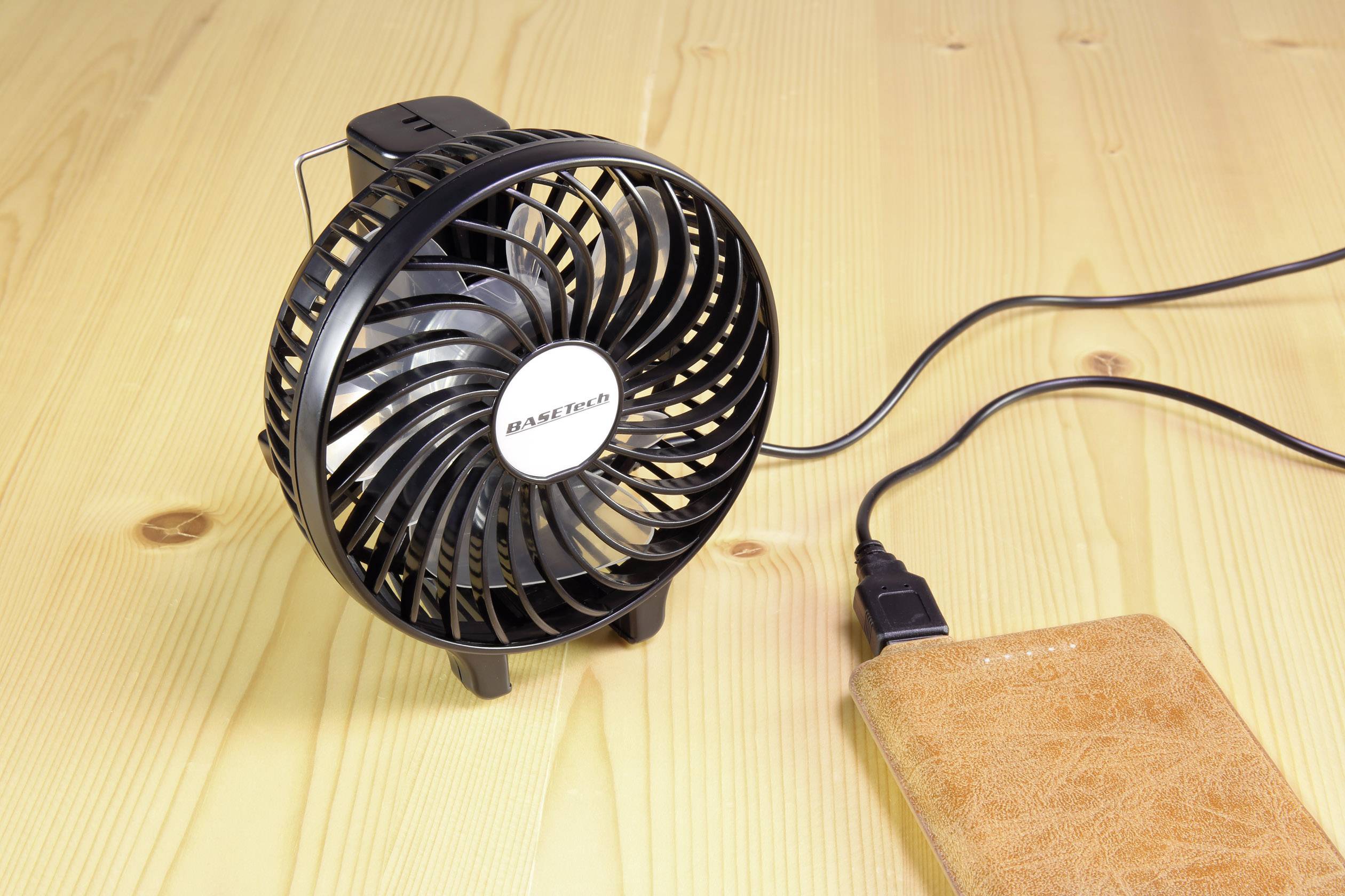 Ventilateur à main Basetech BT-1626085 noir