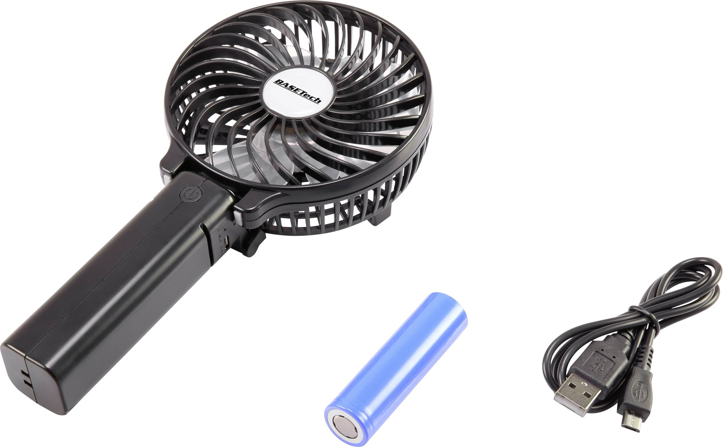 Ventilateur à main Basetech BT-1626085 noir