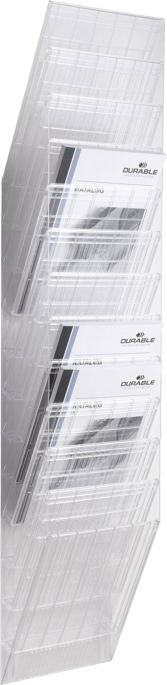 Durable FLEXXIBOXX 12 A4 1709763400 Porte-brochures transparent DIN A4 vertical Nombre de compartiments 12 1 set (l x H x P) 242