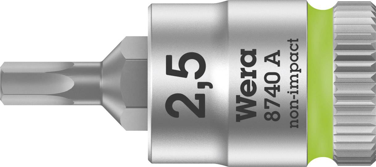 Wera 8740 A 05003331001 6 pans intérieurs Douille-embout 2.5 mm 1/4" (6.3 mm)