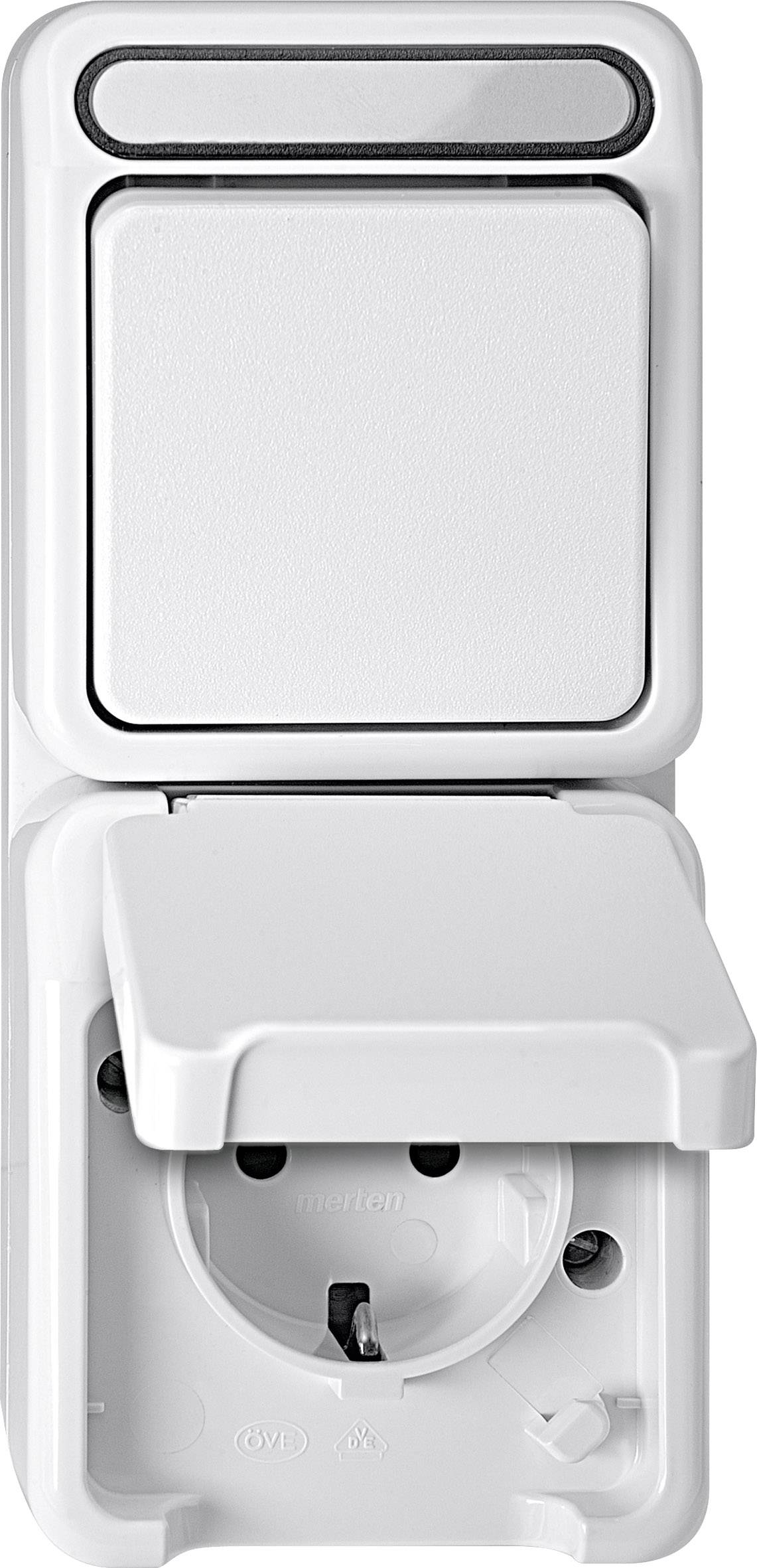 Interrupteur et prise Merten 4074998 AQUASTAR blanc polaire