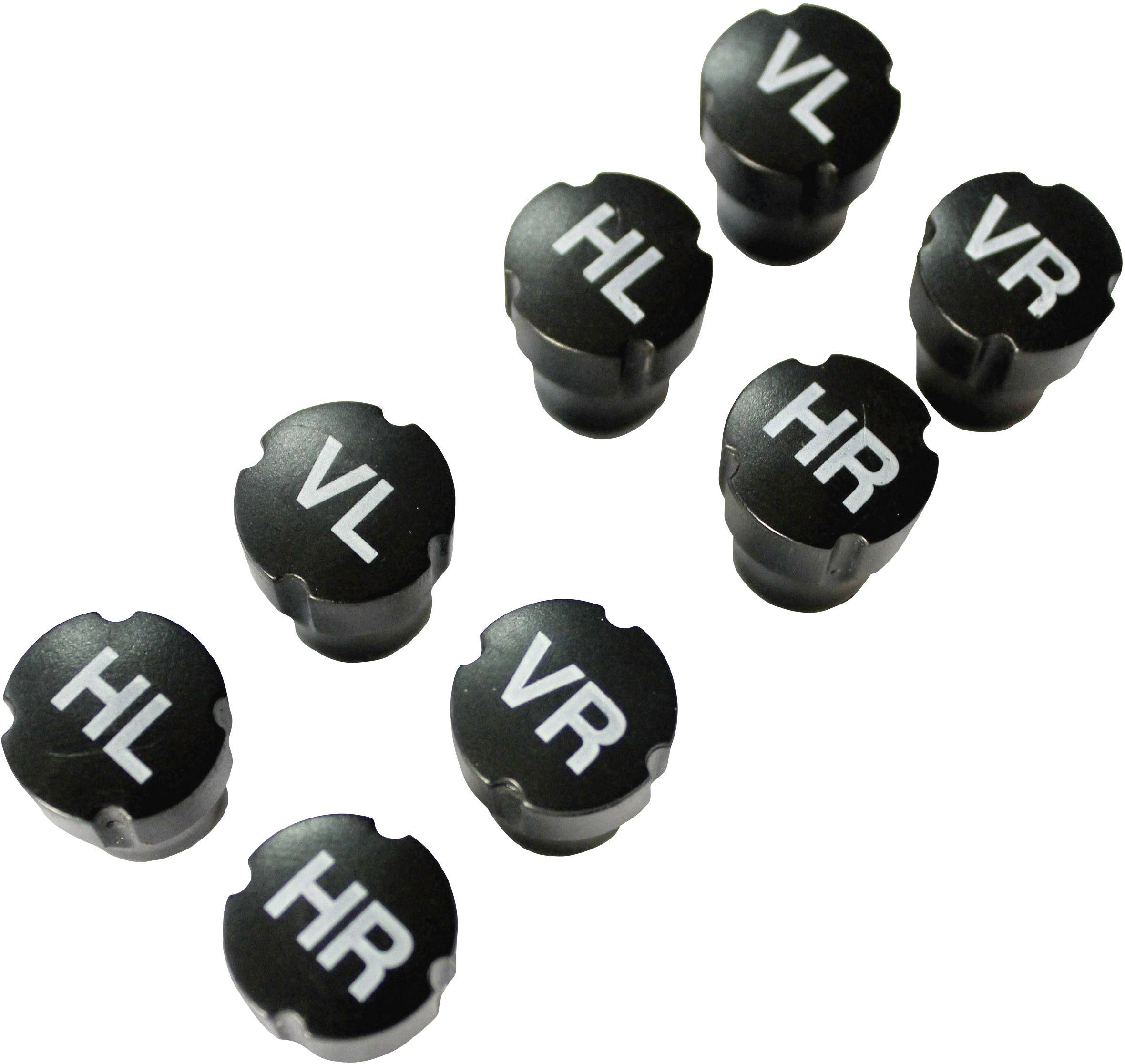 HP Autozubehör Bouchon de valve jeu de 8 noir