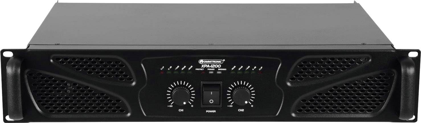 Omnitronic XPA-1200 Amplificateur PA Puissance RMS par canal à 4 ohms: 610 W