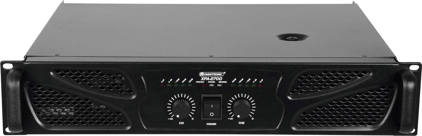 Omnitronic XPA-2700 Amplificateur PA Puissance RMS par canal à 4 ohms: 1350 W