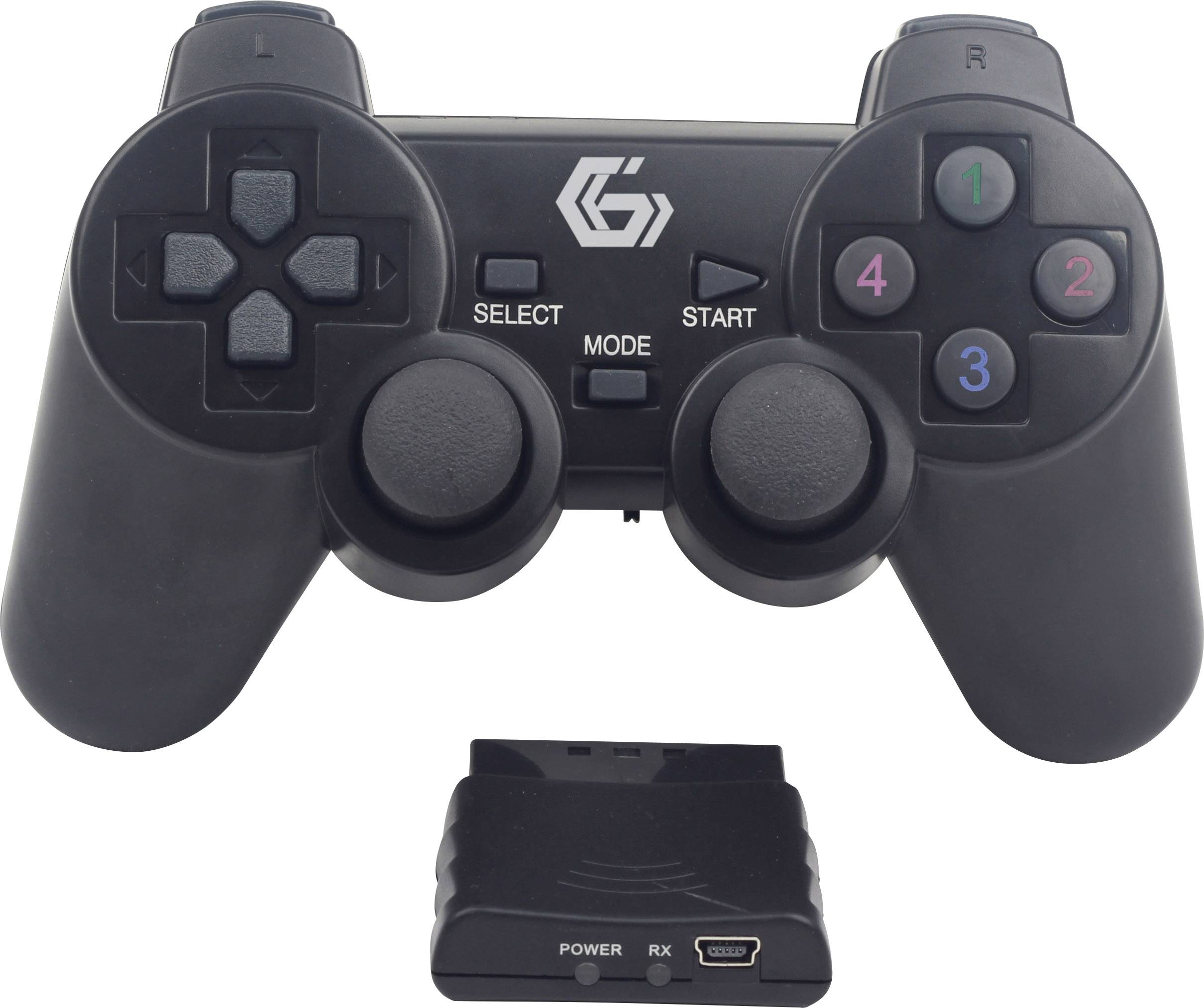 Gembird JPD-WDV-01 Manette de jeu PC, PlayStation 2, PlayStation 3 noir