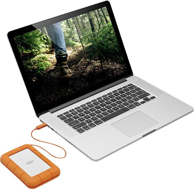 2 TB LaCie Rugged Secure Disque dur externe 2,5" USB-C® argent, orange STFR2000403