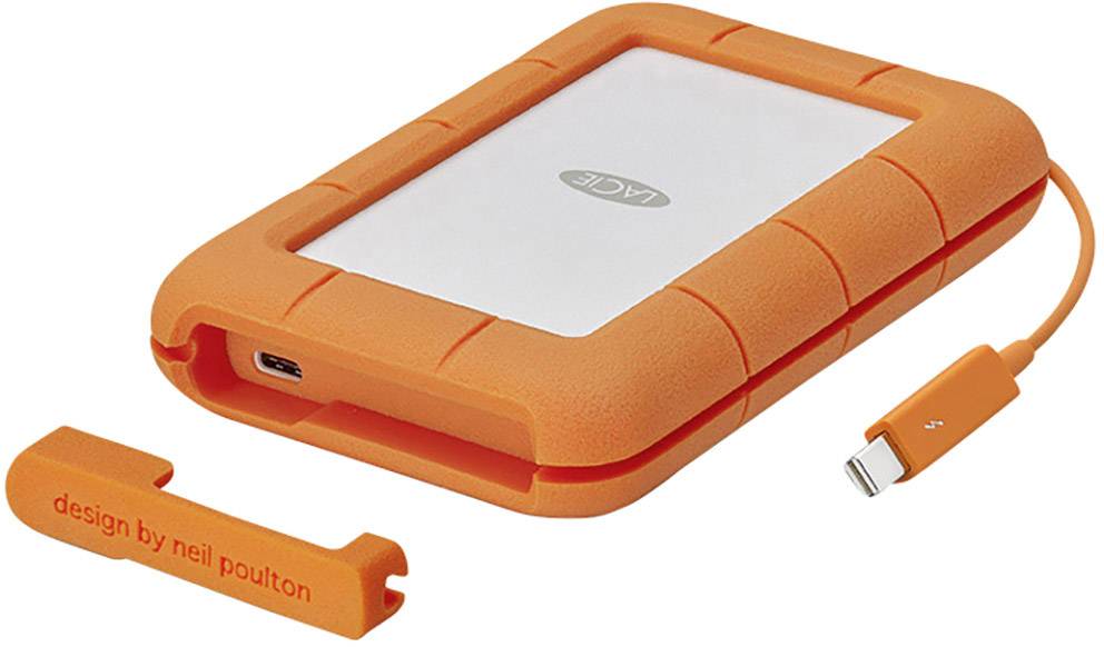 2 TB LaCie Rugged Secure Disque dur externe 2,5" USB-C® argent, orange STFR2000403