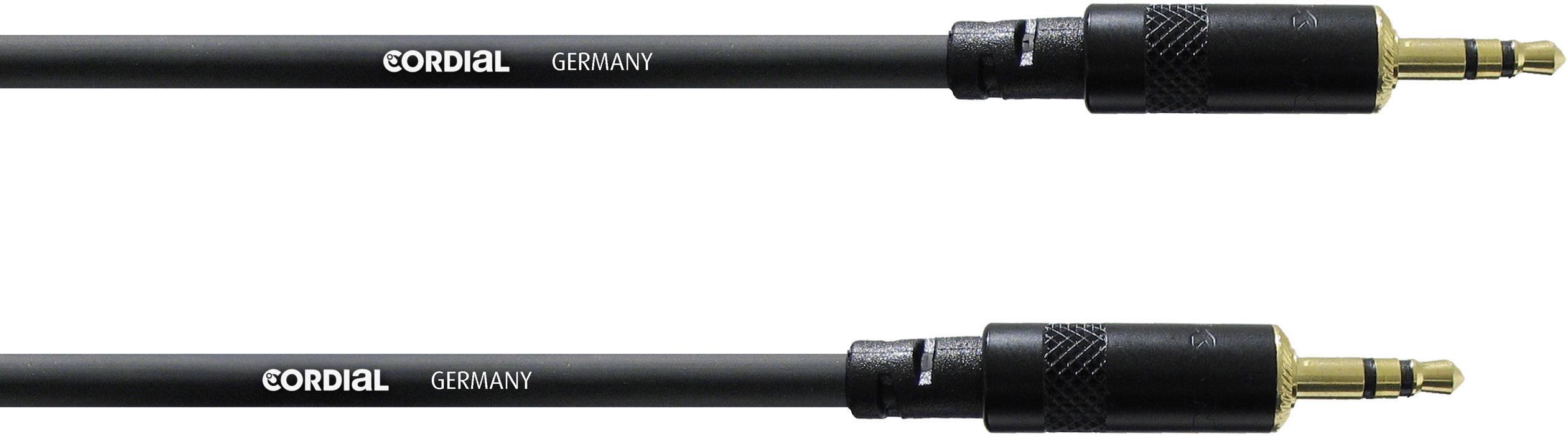 Câble de liaison Jack [1x Jack mâle 3.5 mm - 1x Jack mâle 3.5 mm] Cordial CFS 3 WW noir 3.00 m