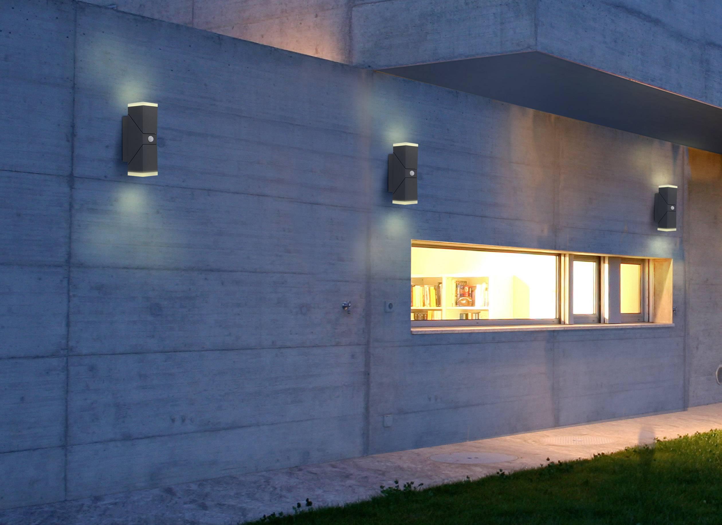 Applique avec détecteur de mouvement Polarlite Spot Pir13 PL-8232030 13 W gris foncé