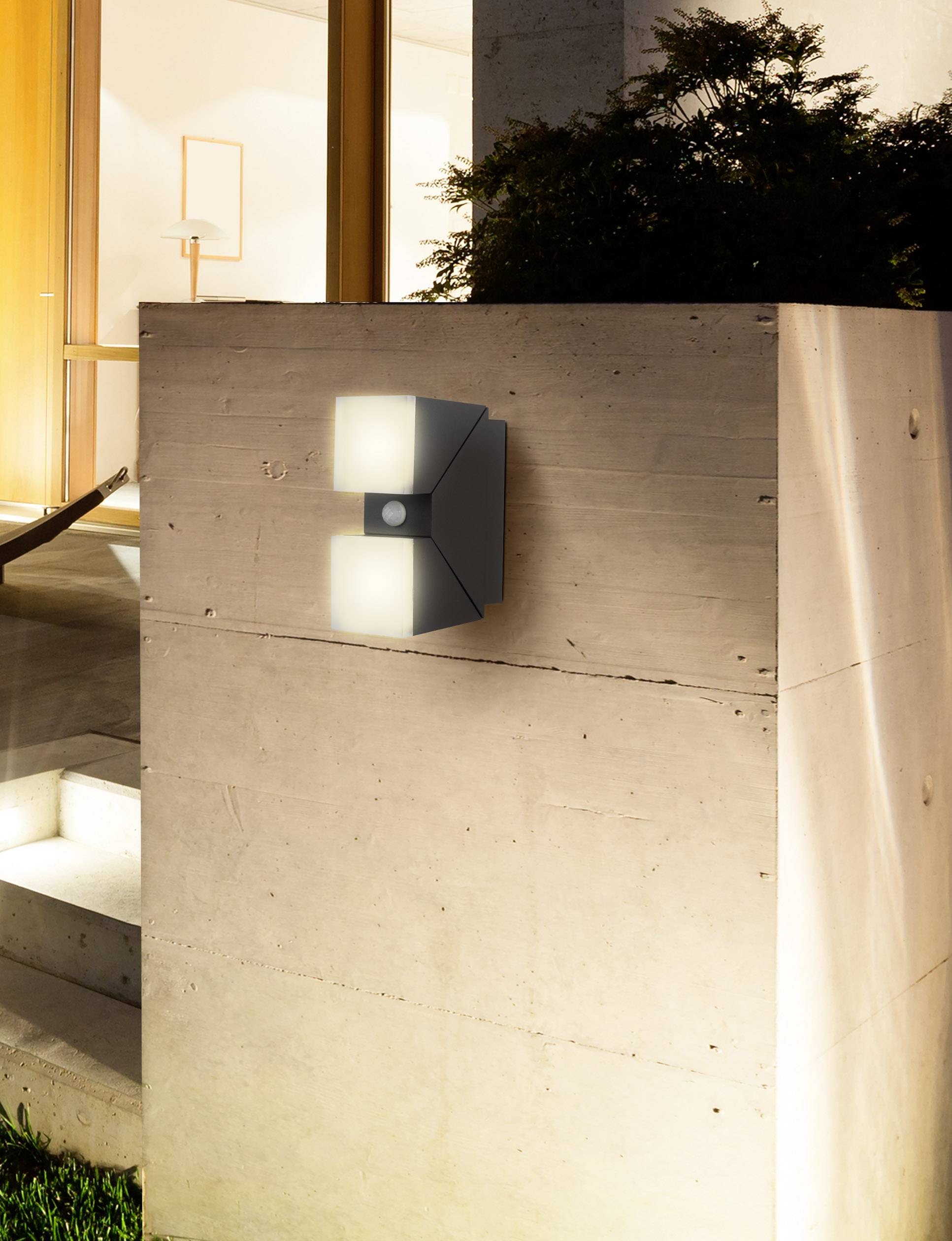 Applique avec détecteur de mouvement Polarlite Spot Pir13 PL-8232030 13 W gris foncé