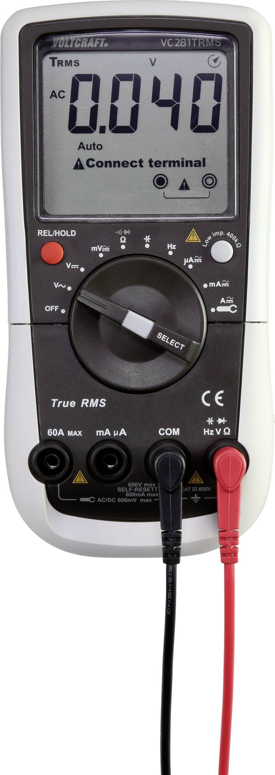 Multimètre , Adaptateur pour sondes de courant VOLTCRAFT VC281 VC-8235915 numérique étalonné: d'usine (sans certificat) CAT III