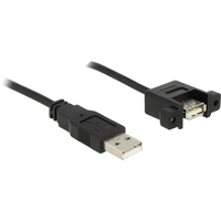 Delock Câble USB USB 2.0 USB-A mâle, USB-A femelle 0.25 m noir contacts dorés 85462 Delock Câble USB USB 2.0 USB-A mâle, USB-A femelle 0.25 m noir contacts dorés 85462