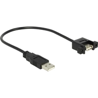 Delock Câble USB USB 2.0 USB-A mâle, USB-A femelle 0.25 m noir contacts dorés 85462 Delock Câble USB USB 2.0 USB-A mâle, USB-A femelle 0.25 m noir contacts dorés 85462