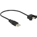 Delock Câble USB USB 2.0 USB-A mâle, USB-A femelle 0.25 m noir contacts dorés 85462 Delock Câble USB USB 2.0 USB-A mâle, USB-A femelle 0.25 m noir contacts dorés 85462