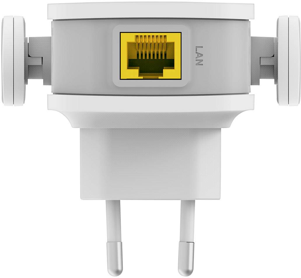 Bloc d'alimentation avec connexion LAN et inscription 'LAN' imprimée.