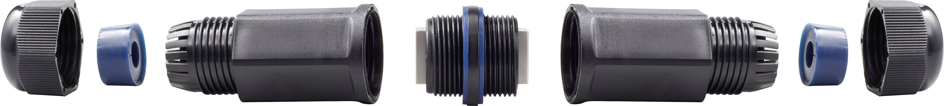 Renkforce RJ45 réseau informatique Adaptateur CAT 6 [1x RJ45 femelle - 1x RJ45 femelle] noir