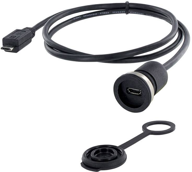 Micro USB 2.0 type B embase femelle de chassis encitech 1310-1013-02 M16 1 pc(s)