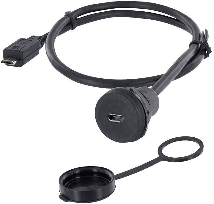 Micro USB 2.0 type B embase femelle de chassis encitech 1310-1023-04 M22 1 pc(s)